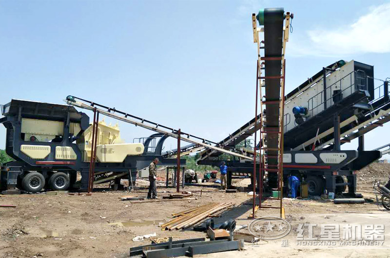 運行中的破碎生產線